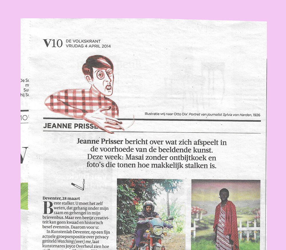 De Volkskrant / Jeanne Prisser about my project 'Rogier'
