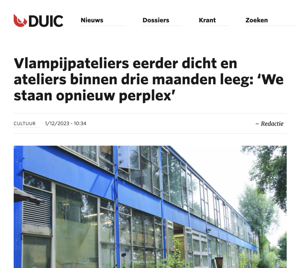 Interview: Vlampijpateliers eerder dicht en ateliers binnen drie maanden leeg: ‘We staan opnieuw perplex’
